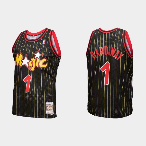 Orlando Magic Mitchell & Ness 1994-95 Hardwood Classics #1 Penny Hardaway Black Reload 3.0 Jersey
