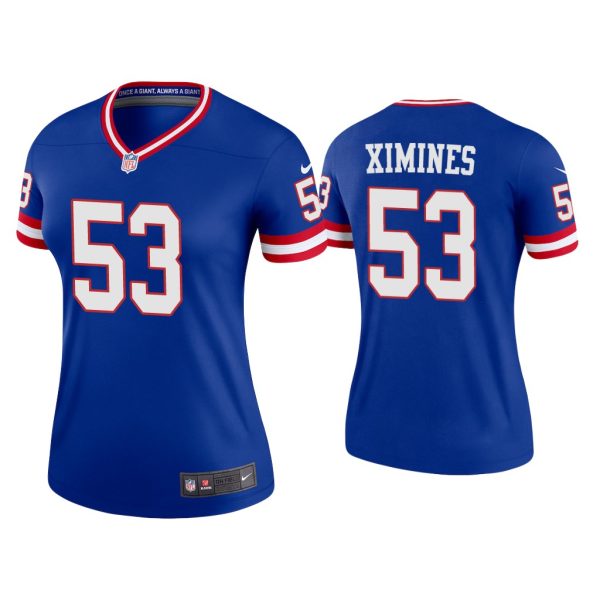 Oshane Ximines New York Giants Royal Classic Legend Women Jersey