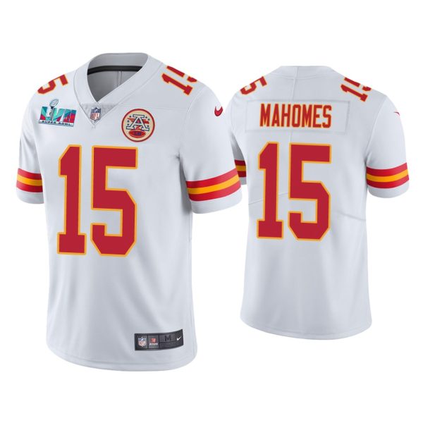 Patrick Mahomes Kansas City Chiefs Super Bowl LVII White Vapor Limited Jersey