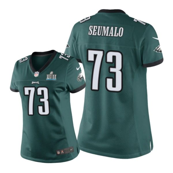 Philadelphia Eagles #73 Green Isaac Seumalo Super Bowl LII Champions Game Jersey - Women