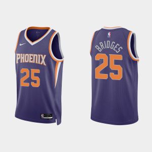 Phoenix Suns #25 Mikal Bridges Icon Edition Purple 2022-23 Jersey