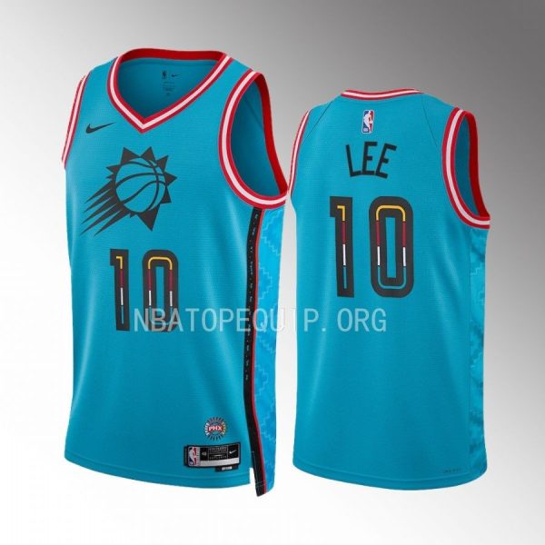 Phoenix Suns Damion Lee 2022-23 City Edition Turquoise #10 Jersey Swingman