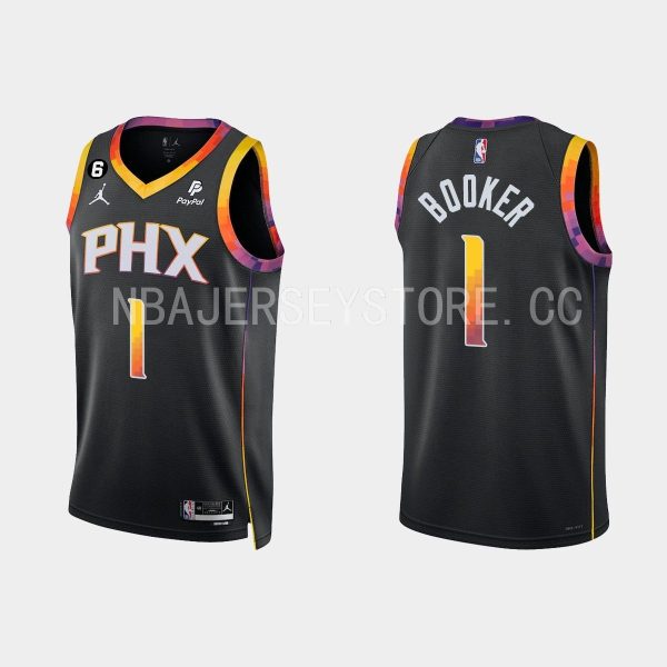 Phoenix Suns Devin Booker #1 Black 2022-23 Statement Edition Jersey