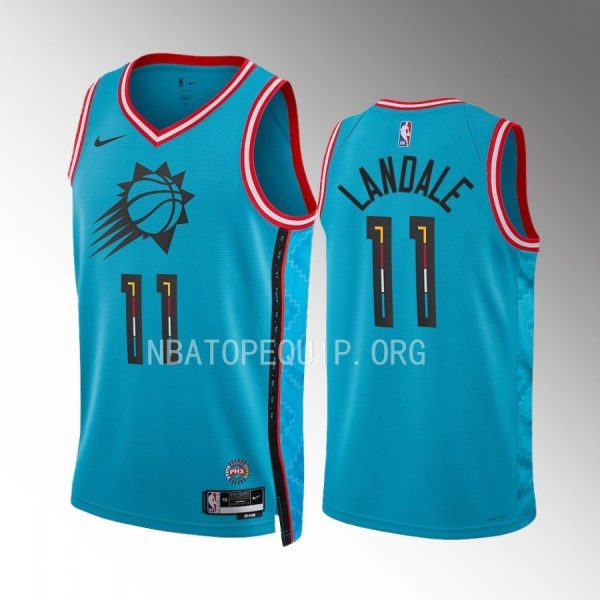Phoenix Suns Jock Landale 2022-23 City Edition Turquoise #11 Jersey Swingman