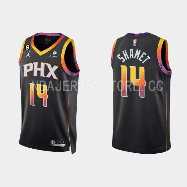 Phoenix Suns Landry Shamet #14 Black 2022-23 Statement Edition Jersey