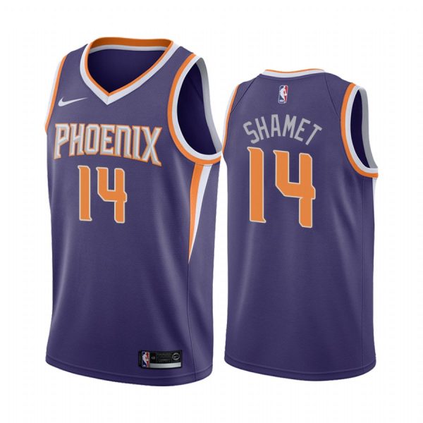 Phoenix Suns Landry Shamet #14 Purple 2021 Icon Edition Jersey