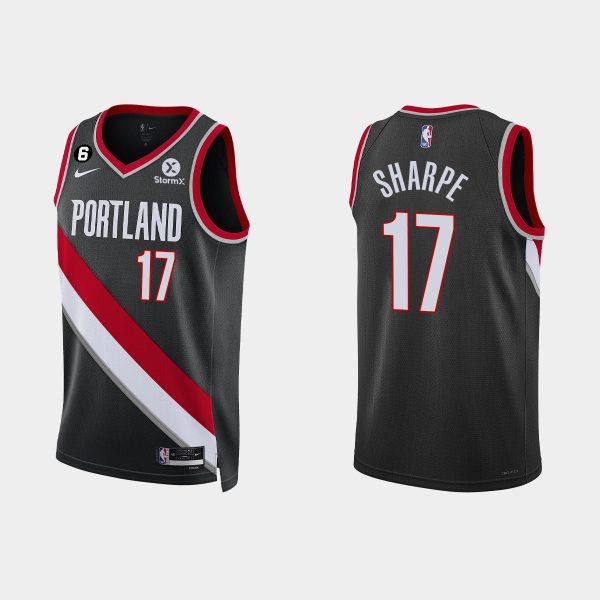 Portland Trail Blazers #17 Shaedon Sharpe Icon Edition Black 2022-23 Jersey