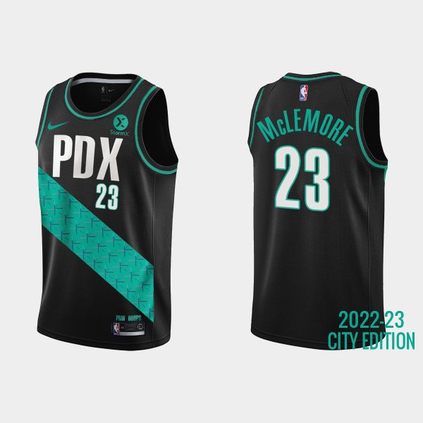 Portland Trail Blazers #23 Ben McLemore 2022-23 City Edition Black Jersey