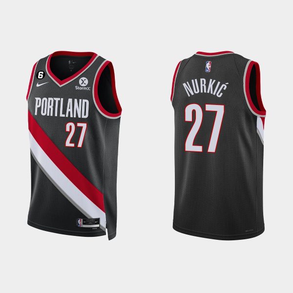 Portland Trail Blazers #27 Jusuf Nurkic Icon Edition Black 2022-23 Jersey