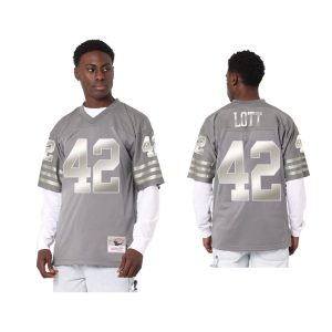 Ronnie Lott San Francisco 49Ers Charcoal Throwback Metal Works Jersey