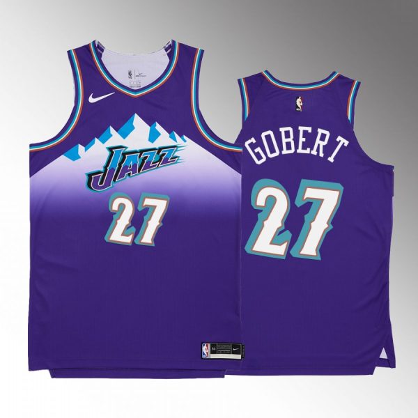 Rudy Gobert 2022-23 Utah Jazz Purple #27 Hardwood Classics Jersey HWC 90s
