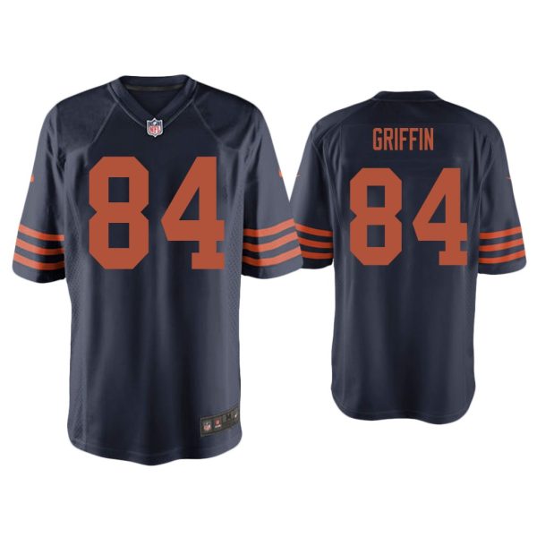 Ryan Griffin Chicago Bears Navy Throwback Game Jersey
