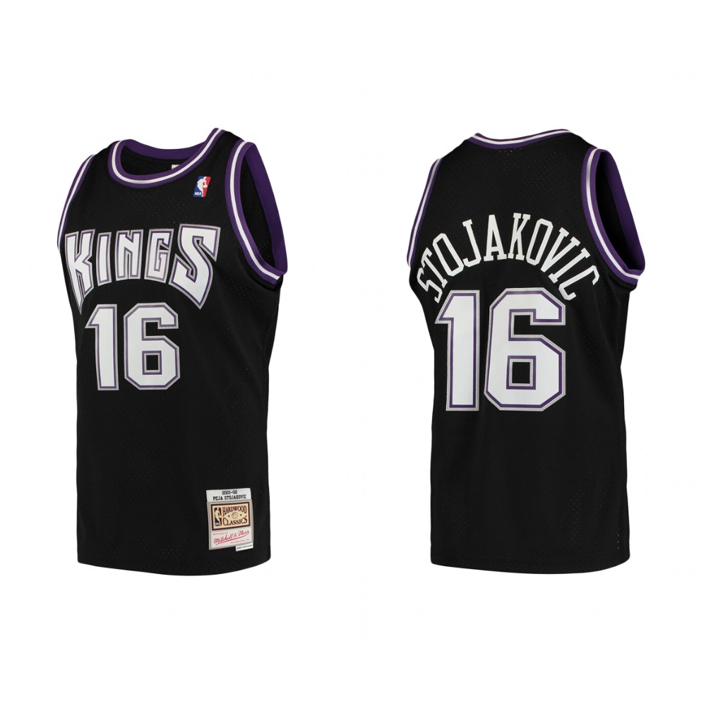 Sacramento Kings Peja Stojakovic 2001-02 Hardwood Classics Black Jersey ...