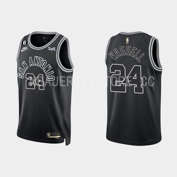 San Antonio Spurs Devin Vassell #24 2022-23 Classic Edition Black Jersey