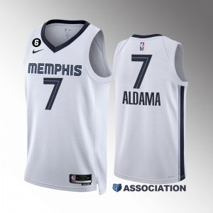 Santi Aldama #7 Memphis Grizzlies 2022-23 Association Edition White Jersey