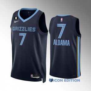 Santi Aldama Memphis Grizzlies #7 Navy Jersey 2022-23 Icon Edition Swingman