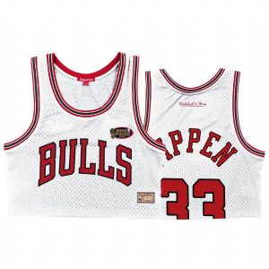 Scottie Pippen Chicago Bulls White 1996 NBA Finals #33 Hardwood Classics Jersey