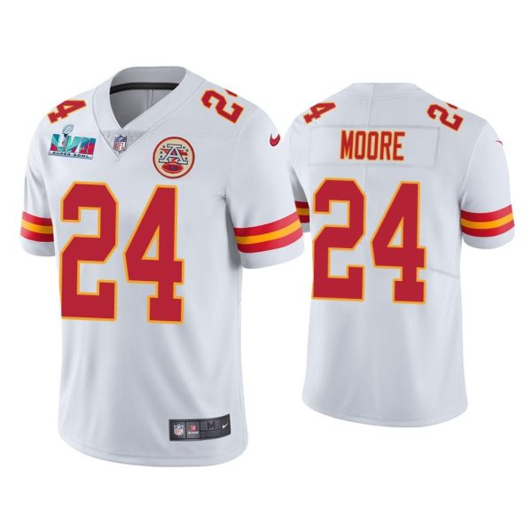 Skyy Moore Kansas City Chiefs Super Bowl LVII White Vapor Limited Jersey