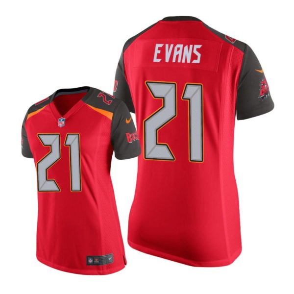 Tampa Bay Buccaneers #21 Red Justin Evans Game Jersey - Women