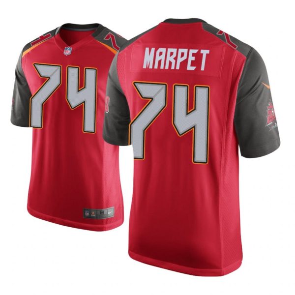Tampa Bay Buccaneers #74 Red Men Ali Marpet Game Jersey
