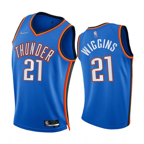 Thunder Aaron Wiggins 75th Diamond Anniversary Blue #21 Jersey 2021-22