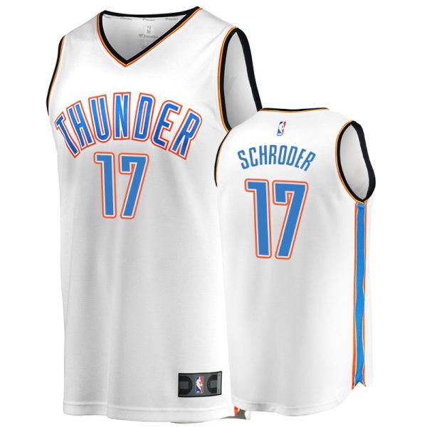 Thunder Men's Dennis Schroder #17 Replica Icon Fanatics Branded Jersey