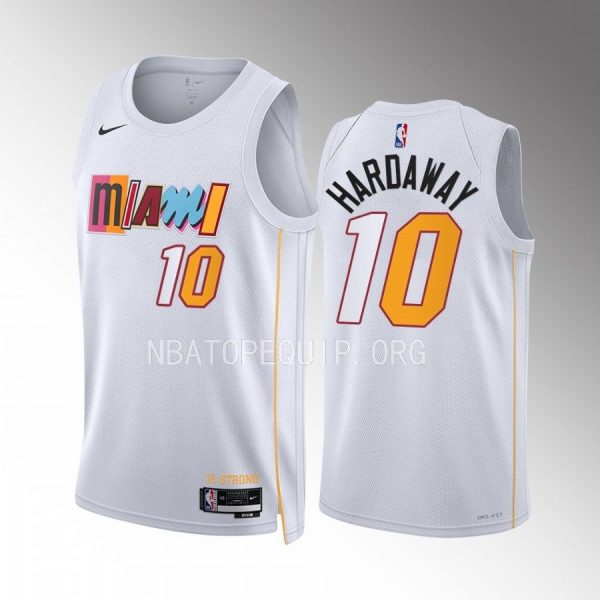 Tim Hardaway Miami Heat #10 White Jersey 2022-23 City Edition Swingman