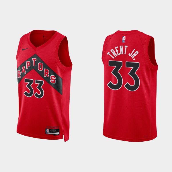 Toronto Raptors #33 Gary Trent Jr. Icon Edition Red 2022-23 Jersey