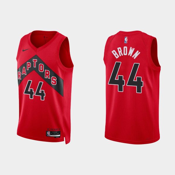 Toronto Raptors #44 Gabe Brown Icon Edition Red 2022-23 Jersey