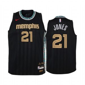 Tyus Jones Memphis Grizzlies 2020-21 City Black Youth Jersey - New Uniform