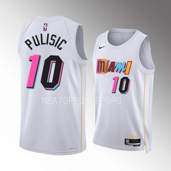 USA Christian Pulisic Miami Heat White Jersey #10 Vice City