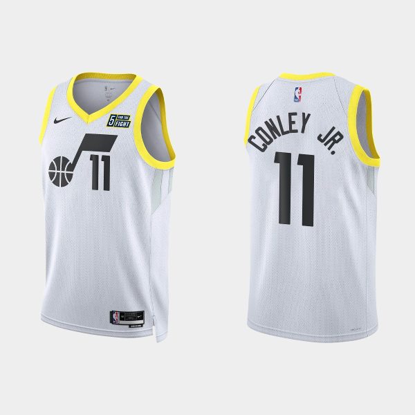 Utah Jazz #11 Mike Conley Jr. 2022-23 Association Edition White Jersey