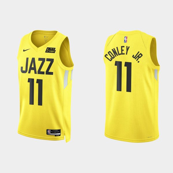 Utah Jazz #11 Mike Conley Jr. 2022-23 Icon Edition Yellow Jersey