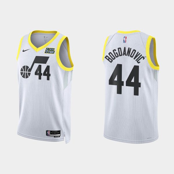 Utah Jazz #44 Bojan Bogdanovic 2022-23 Association Edition White Jersey