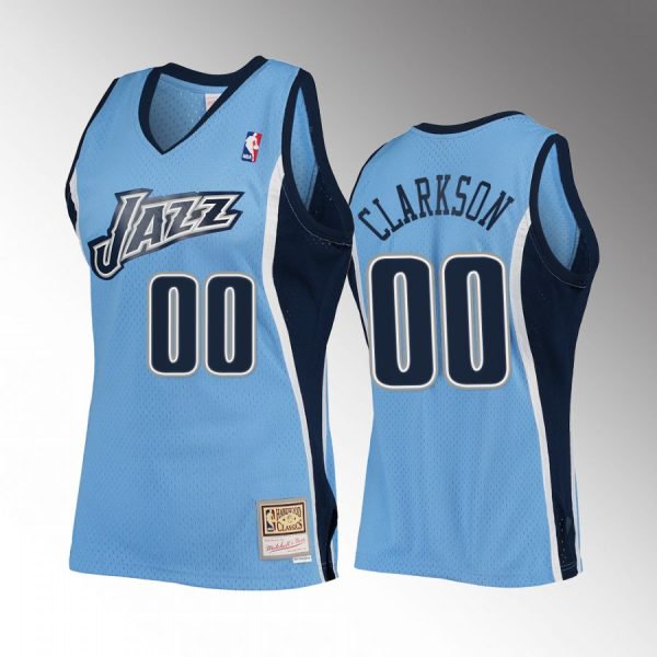 Utah Jazz Custom Blue Hardwood Classics Men Jersey Throwback