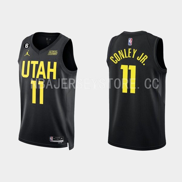 Utah Jazz Mike Conley Jr. #11 Black 2022-23 Statement Edition Jersey