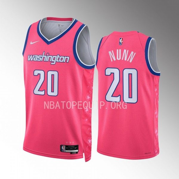Washington Wizards Kendrick Nunn 2022-23 Cherry Blossom City Pink #20 Jersey Swingman