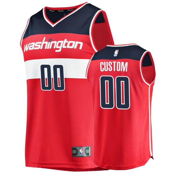 Wizards Men's Custom #00 Replica Icon Fanatics Branded Jersey