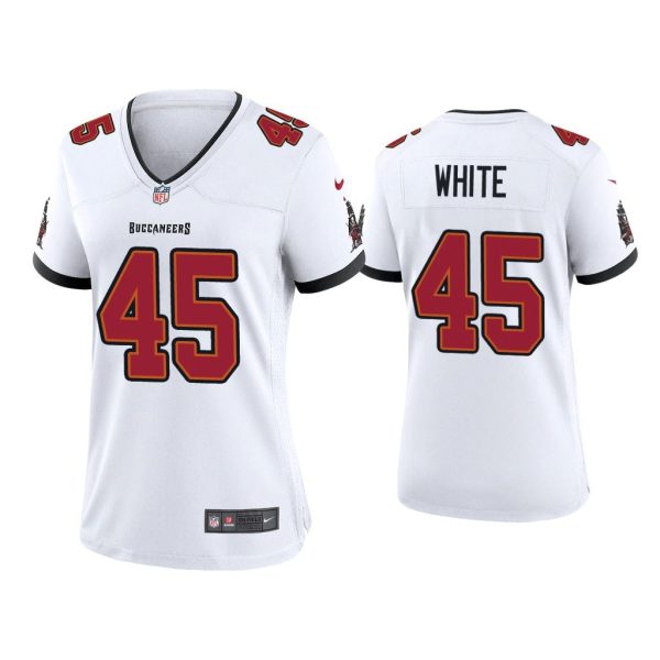 Women 2020 Devin White Tampa Bay Buccaneers White Game Jersey