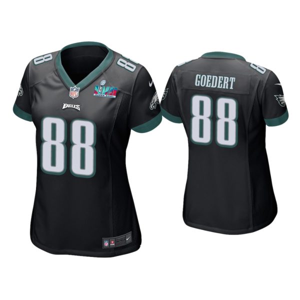 Women Dallas Goedert Philadelphia Eagles Super Bowl LVII Black Game Jersey