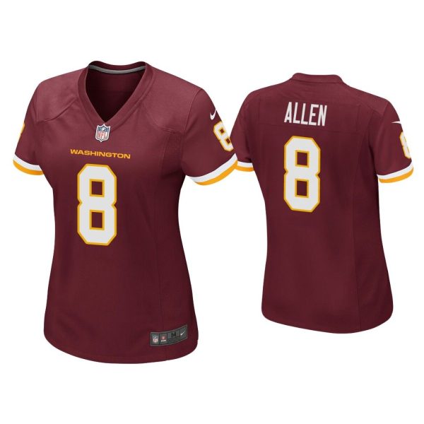 Women Kyle Allen Washington Football Team Burgundy Game Jersey
