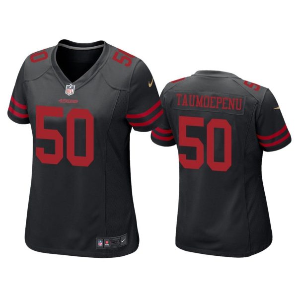 Women Pita Taumoepenu San Francisco 49ers Black Game Jersey