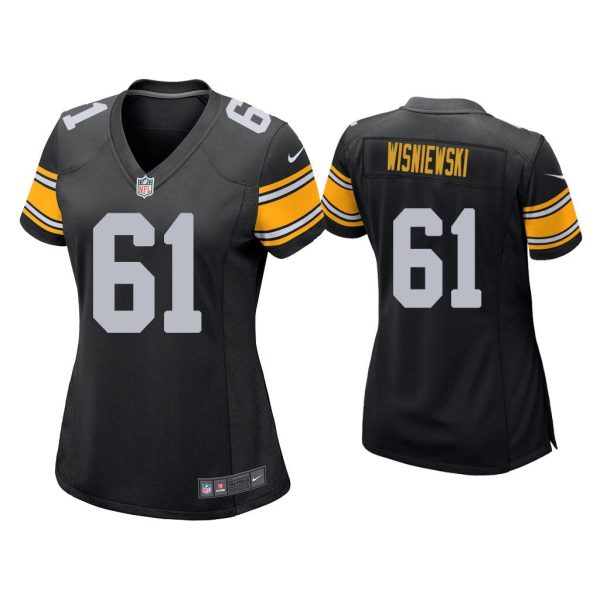 Women Stefen Wisniewski Pittsburgh Steelers Black Game Jersey