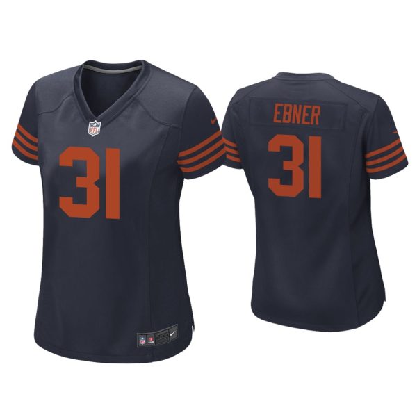 Women Trestan Ebner Chicago Bears Navy Throwback Game Jersey