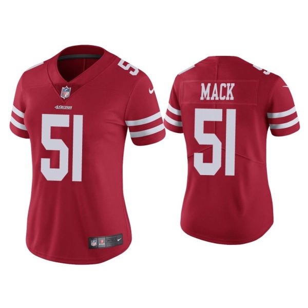 Women Vapor Limited Alex Mack 49ers Scarlet Jersey