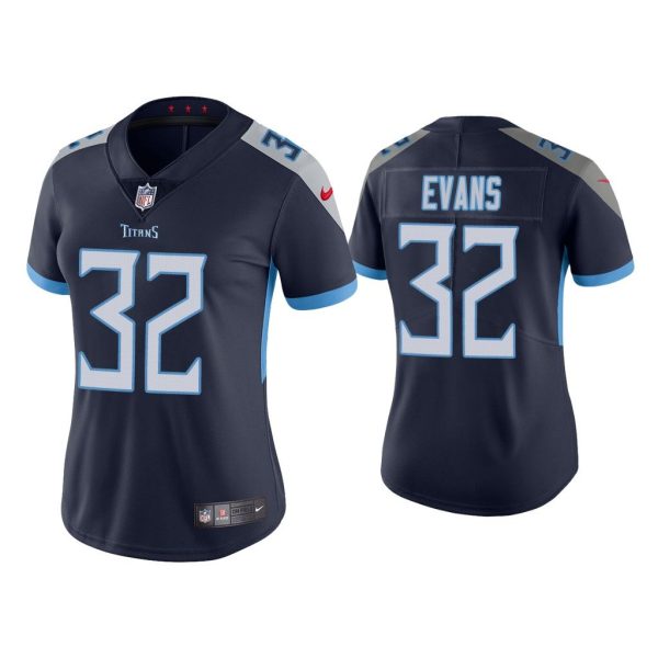 Women Vapor Limited Darrynton Evans Titans Navy Jersey