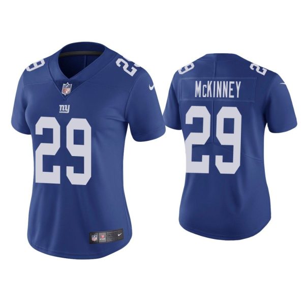 Women Vapor Limited Xavier McKinney Giants Royal Jersey