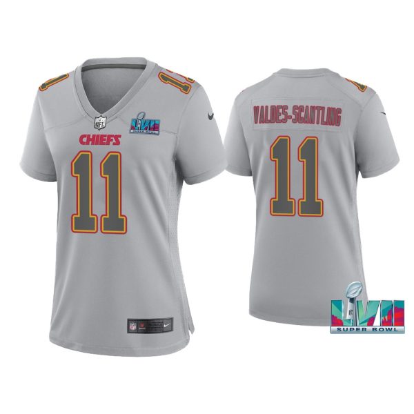 Women'S Marquez Valdes-Scantling Kansas City Chiefs Super Bowl LVII Gray Atmosphere Jersey