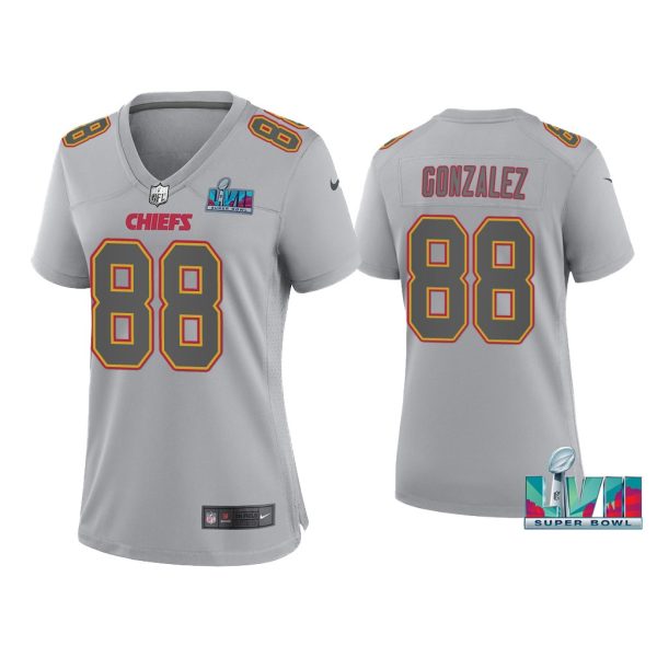 Women'S Tony Gonzalez Kansas City Chiefs Super Bowl LVII Gray Atmosphere Jersey