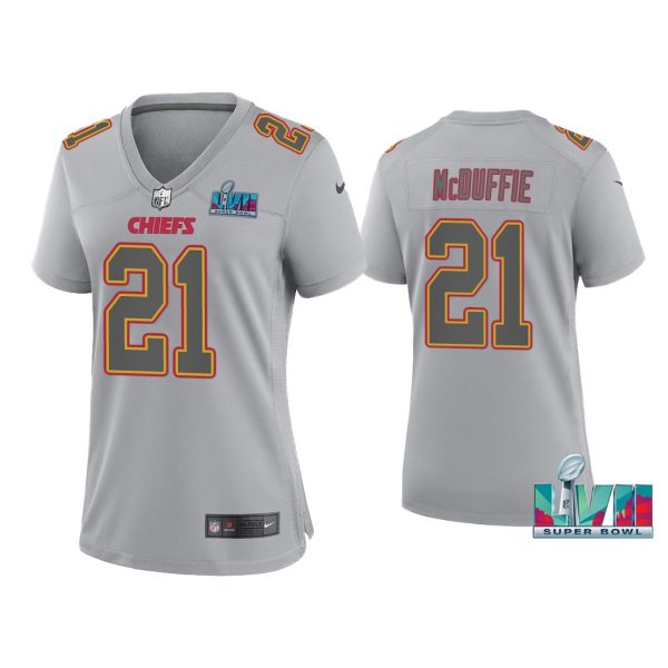 Women'S Trent Mcduffie Kansas City Chiefs Super Bowl LVII Gray Atmosphere Jersey